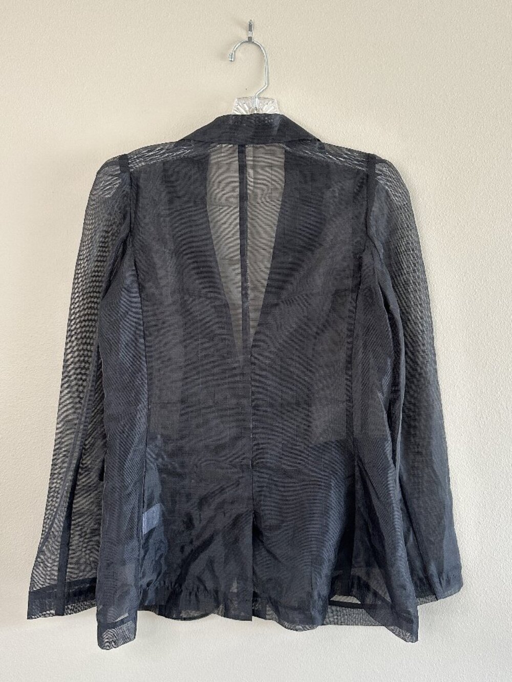 Dolan Left Coast Sheer Organza Puff Sleeve Blazer Jacket, S, Black Whimisgoth - Picture 7 of 8